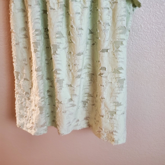 Lauren Conrad Mint Green Lace Floral Sleeveless Boho Top - Picture 5 of 6